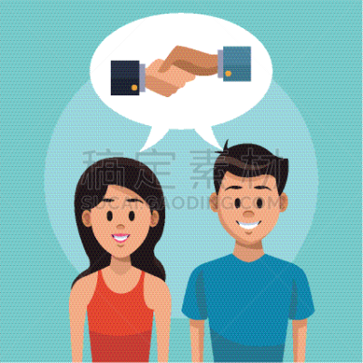 男人,女人,人,肖像,图像,头发,做,同意,握手,违约