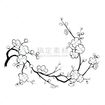 樱桃,枝,樱之花,花蕾,摆拍,自然美,春天,花,复古