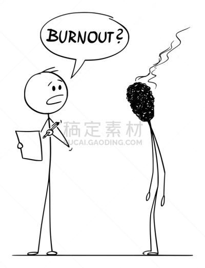 疲劳的,男人,卡通,绘画插图,经理,职业,矢量,男商人,压力,商务