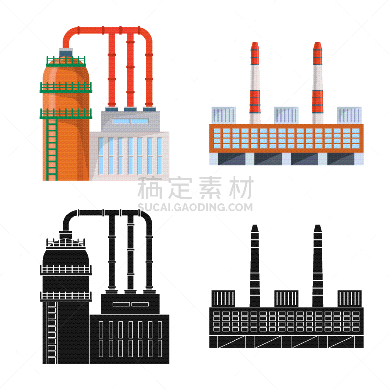 工业,建造物,图标,分离着色,环境,技术,图像,设计,收集