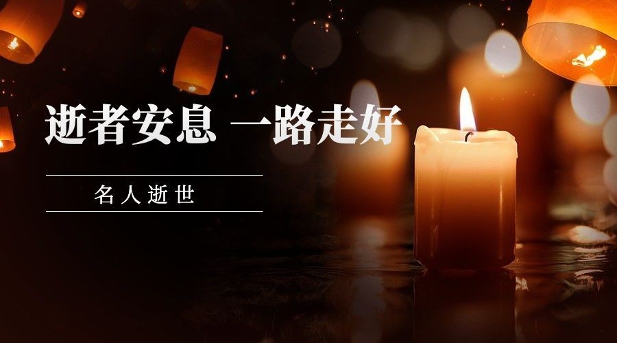 名人逝世悼念哀悼缅怀横版banner预览效果