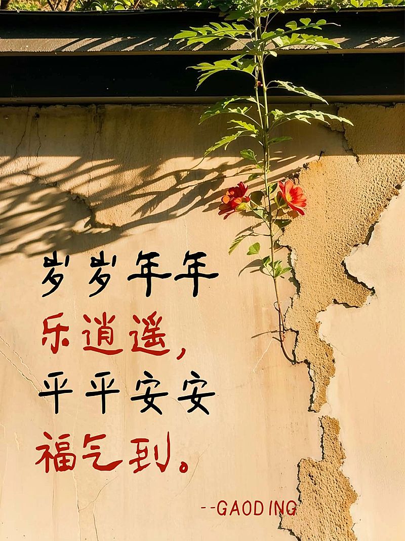 春节诗歌文案语录小红书封面aigc