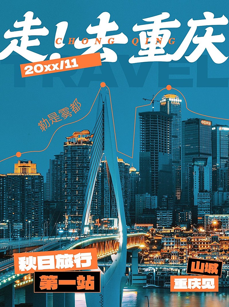 秋季旅游攻略景点套装小红书封面