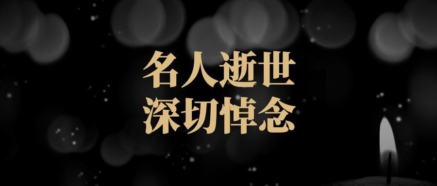 名人逝世悼念哀悼缅怀公众号首图预览效果