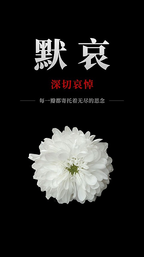 名人逝世哀悼默哀手机海报