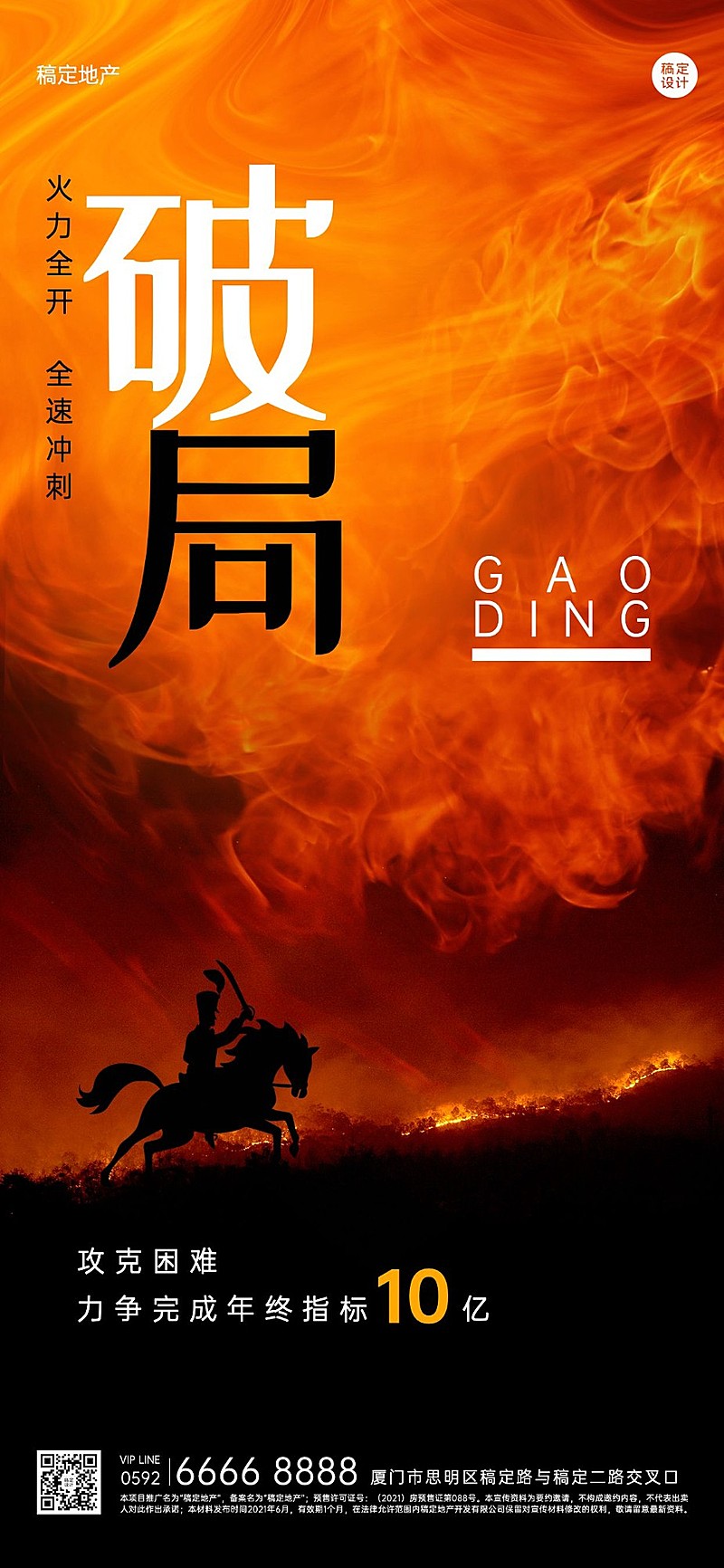 地产服务激励正能量实景竖版海报