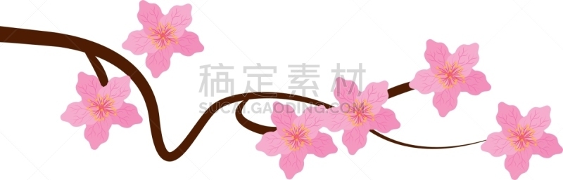 分离着色,自然,植物,日本,亚洲,花朵,枝,自然美,花头,装饰