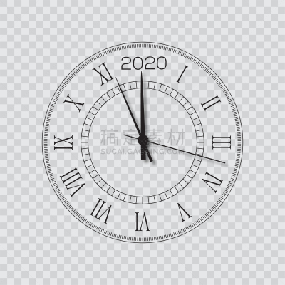 2020,新年前夕,钟,矢量,黑色,请柬,贺卡,背景分离,倒计时