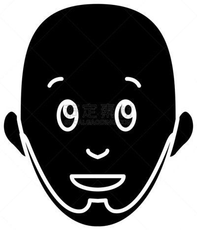 男人,卡通,可爱的,商务,人,概念,肖像,图像,微笑,违约