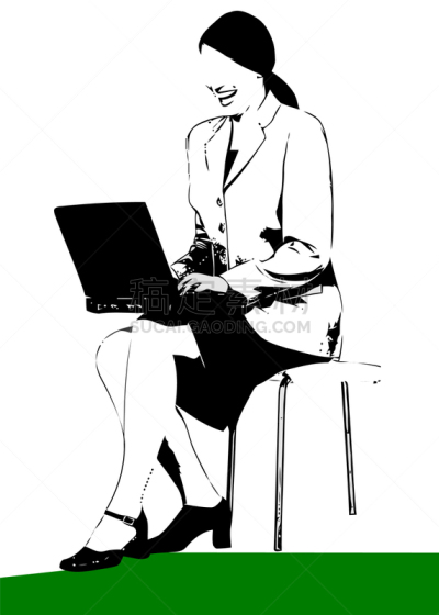 黑白图片,女商人,轮廓,秘书,商务,事件,人,办公室职员,女人,设计
