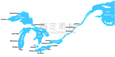 五大湖,圣劳伦斯河,城市,多伦多,底特律,背景分离,密尔沃基-美国,加拿大,魁北克,布法罗
