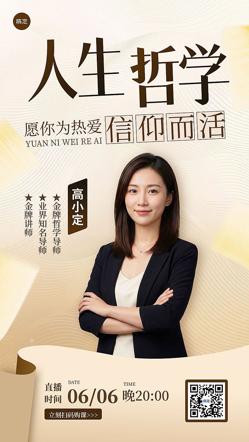 教育直播预告讲师介绍宣传海报