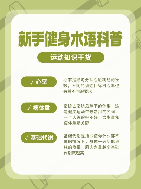 运动健身知识科普小红书配图预览效果