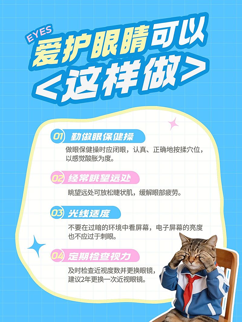 生活健康爱护眼睛眼保健操指南分享小红书配图