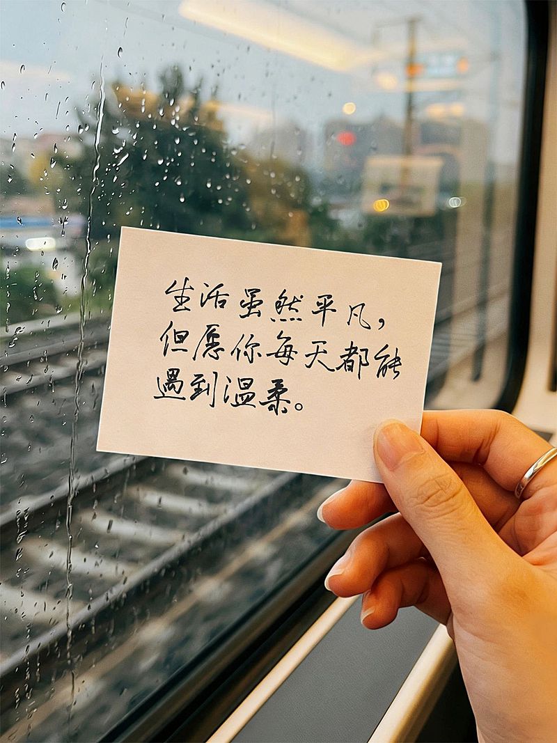 生活分享实景文艺感语录文案小红书封面