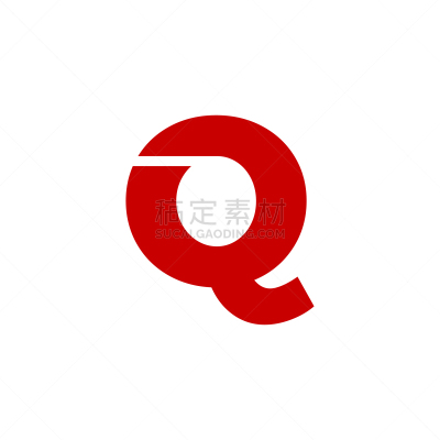 品牌名称,英文字母Q,创造力,商务,红色,几何形状,概念,字母,信函,模板