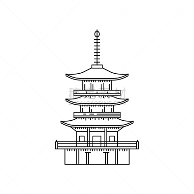 日本,宝塔,轮廓,桥,矢量,东方人,非都市风光,白色,红色,装饰
