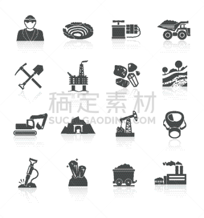 采矿业,计算机图标,地下的,商务,计算机,卡车,钻石形,技术,漏勺,皮卡车