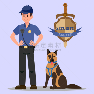 服务犬,平坦的,人,狗,设备用品,证章,艺术品,警官,保护