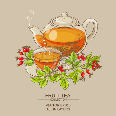 杯,臀,野玫瑰,茶树,自然,红色,草本,清新,狗,枝