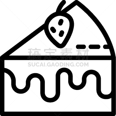 轮廓,计算机图标,乳酪蛋糕,高雅,可爱的,蛋糕,食品,樱桃,甜点心,午餐