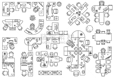 计划书,顶部,办公室,在上面,计算机图标,家具,柜子,矢量,看风景,男人空间