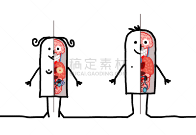 男人,女人,卡通,人类的生殖器官,人,户外,白色,黑色