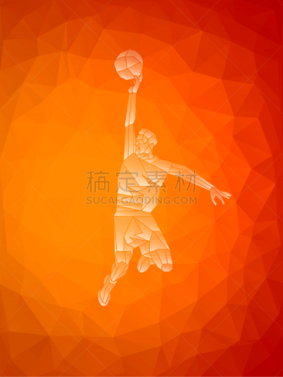 几何形状,时尚,分离着色,折纸工艺,红色,男人,运动,团队,数码图形,艺术品