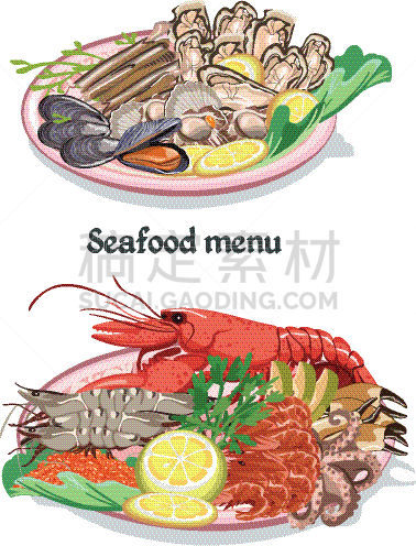 菜单,海产,概念,草图,色彩鲜艳,自然,鱼子酱,香料,食品,膳食