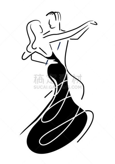 舞蹈,伴侣,浪漫,婚礼,女人,线条画,探戈,女孩,爱