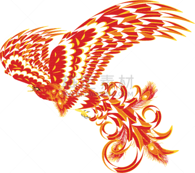 鸟类,凤凰,自然,热,性格,动物,矢量,虚构,飞