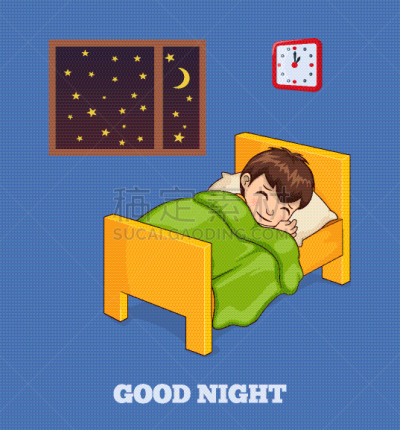 就寝时间,在下面,男孩,毯子,可爱的,二件式睡衣,小的,儿童,窗户