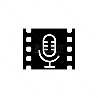 film and speaker logo graphic modern abstract