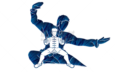 动作,武术,格斗运动,注视镜头,动画片,空手道,太极,站