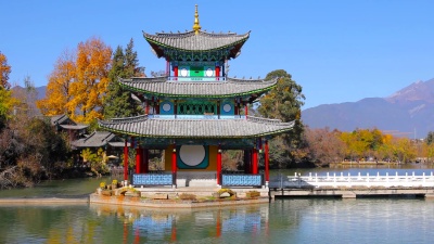 黑龙潭公园-丽江古城风光