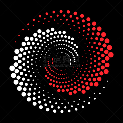 阴阳符,红色,白色,斑点,黑色背景,背景分离,禅宗,品牌名称,绘画插图,涡