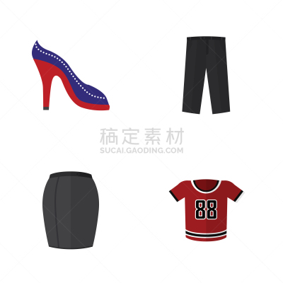 衣服,高雅,裤子,图标,白色,制服,外衣,衬衫,布置