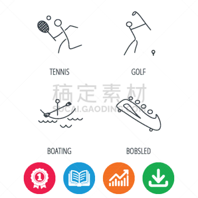 网球运动,高尔夫球运动,计算机图标,轮廓,书,球拍,直的,冬天,品牌名称,航海