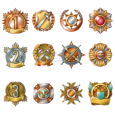 奖,金属,青铜,黄金,运动,剑,收集