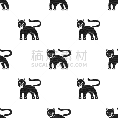 分离着色,白色,美洲豹,黑色,高雅,计算机图标,宠物,非洲,猫,设计