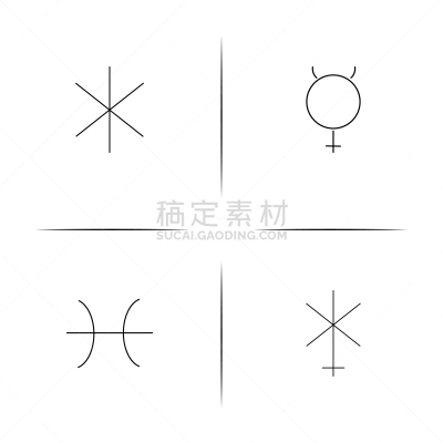 轮廓,直的,计算机图标,星座,矢量,图像,标志,石洞壁画,朱诺号,双鱼座