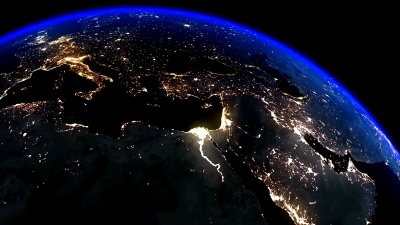 地球之夜中东