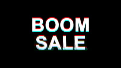 BOOM销售故障效果文本数字电视失真 循环动画
