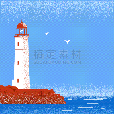 地平线,灯塔楼,海景,红色,安全的,图像,海洋,船,希望