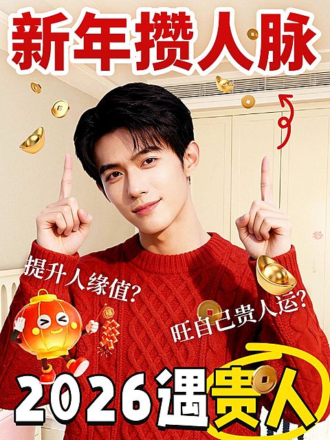 小红书教育-TPGC-个人成长新年运势人像视频封面-小红书封面