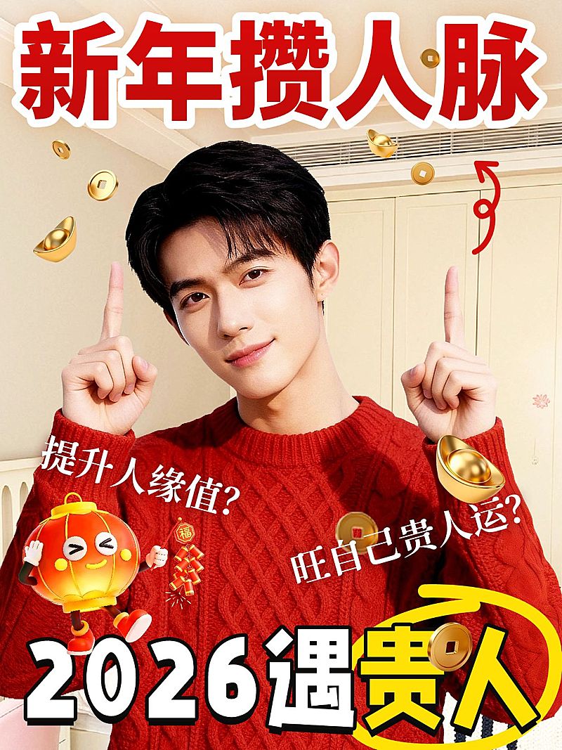 小红书教育-TPGC-个人成长新年运势人像视频封面-小红书封面