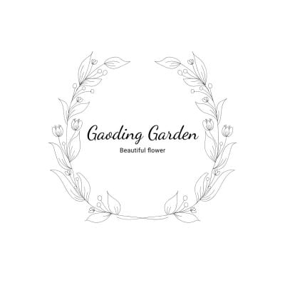 简约插画花艺园艺LOGO