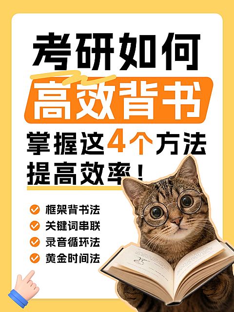 教育培训学历教育考研备考指南大字小红书封面