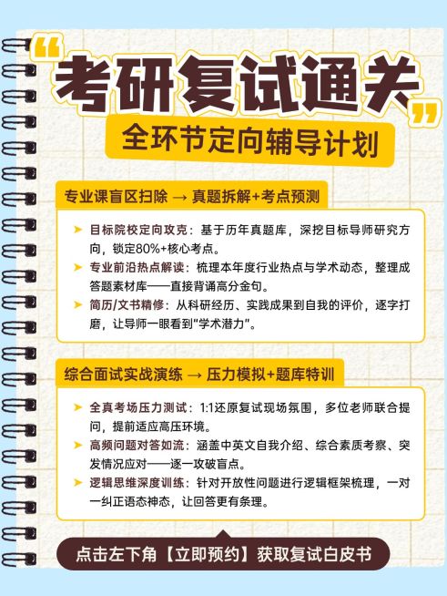 教育培训学历教育考研复试通关指南小红书配图预览效果