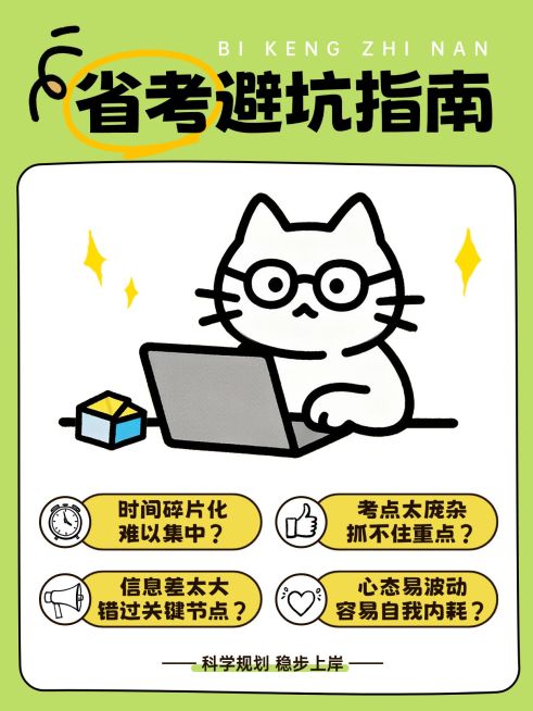 教育培训职业教育省考备考避雷指南小红书封面预览效果